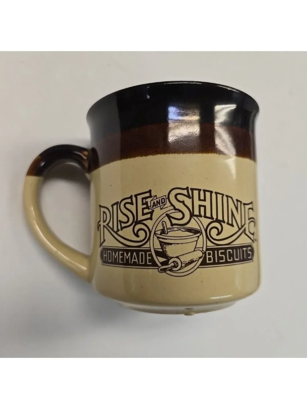 Vintage 1986 Hardees Rise And Shine Homemade Biscuits Coffee Cup Mug
